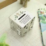 Personalised Religious Cross ABC Design Silver Plated Money Box - Image 3