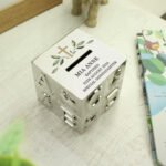 Personalised Religious Cross ABC Design Silver Plated Money Box - Image 4