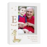 Personalised Hessian Giraffe Design 5x7 Portrait White Plastic Box Photo Frame - Image 4