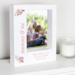 Personalised Floral Design 5x7 Portrait White Plastic Box Photo Frame - Image 2