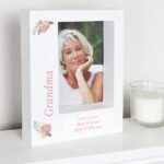 Personalised Floral Design 5x7 Portrait White Plastic Box Photo Frame - Image 3