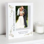 Personalised Fresh Botanical Design 5x7 Portrait White Plastic Box Photo Frame
