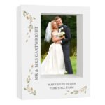 Personalised Fresh Botanical Design 5x7 Portrait White Plastic Box Photo Frame - Image 3