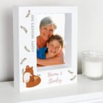 Personalised Mummy & Me Fox Motif 5×7 Portrait White Plastic Box Photo Frame - Image 2