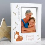 Personalised Mummy & Me Fox Motif 5×7 Portrait White Plastic Box Photo Frame - Image 4