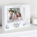 Personalised Polar Bear 'First Christmas as a Family' 7×5 Landscape White Plastic Box Photo Frame - Image 3