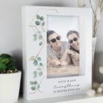 Personalised Botanical Design 5×7 Portrait White Plastic Box Photo Frame - Image 2
