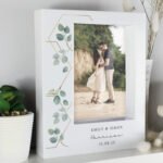 Personalised Botanical Design 5×7 Portrait White Plastic Box Photo Frame - Image 3
