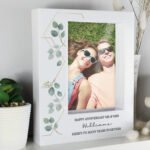 Personalised Botanical Design 5×7 Portrait White Plastic Box Photo Frame - Image 4
