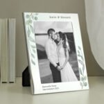 Personalised Botanical Design 5x7 Portrait Silver Aluminium Photo Frame - Image 3