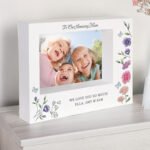Personalised Wild Flowers Design 7×5 Landscape White Plastic Box Photo Frame