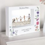 Personalised Wild Flowers Design 7×5 Landscape White Plastic Box Photo Frame - Image 3