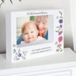 Personalised Wild Flowers Design 7×5 Landscape White Plastic Box Photo Frame - Image 4