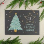 Personalised Christmas Chalk Countdown Large Hanging Slate Sign - Image 2