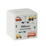 Personalised Various Vehicles Design Ceramic Square Money Box - Image 5