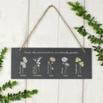 Personalised Flower of The Month Design Hanging Slate Plaque - Image 2