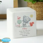 Personalised Tiny Tatty Teddy Woodland Animals Design Ceramic Square Money Box - Image 4