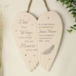 Personalised 'Your Wings Were Ready' Memorial Ceramic Angel Wings Decoration