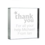 Personalised 'Thank you' Star Motif Crystal Glass Token - Image 4