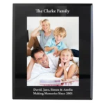 Personalised Any Message 5x7 Portrait Black Glass Photo Frame - Image 6