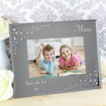 Personalised Any Message Diamante 6x4 Landscape Mirrored Glass Photo Frame - Image 4