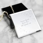 Personalised Any Message Diamante Mirrored Glass Trinket Box