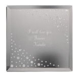 Personalised Any Message Diamante Mirrored Glass Trinket Box - Image 6