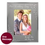 Personalised Any Message Diamante 4x6 Portrait Mirrored Glass Photo Frame - Image 7