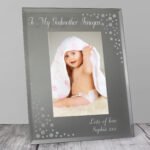 Personalised Any Message Diamante 4x6 Portrait Mirrored Glass Photo Frame - Image 3