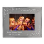 Personalised ‘Twenty One’ Birthday Diamante 6x4 Landscape Mirrored Glass Photo Frame - Image 5