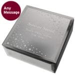 Personalised Name & Message Diamante Mirrored Glass Trinket Box - Image 4