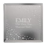 Personalised Name & Message Diamante Mirrored Glass Trinket Box - Image 6