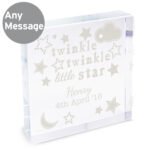 Personalised 'Twinkle Twinkle Little Star' Crystal Glass Token - Image 2