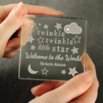 Personalised 'Twinkle Twinkle Little Star' Crystal Glass Token - Image 2