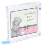 Personalised Me to You Pastel Pink Polka Dot Design Crystal Glass Token - Image 3