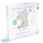Personalised Tiny Tatty Teddy Cuddle Bug Crystal Glass Token - Image 3