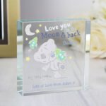 Personalised Tiny Tatty Teddy 'Love You To The Moon & Back' Crystal Glass Token