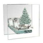 Personalised A Winter's Night Christmas Mirrored Glass Tea Light Candle Holder - Image 6