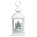 Personalised A Winter's Night Christmas Rustic White Plastic Light-up Lantern - Image 4