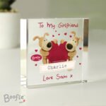 Personalised Boofle Shared Heart Crystal Glass Token - Image 2