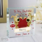 Personalised Boofle Shared Heart Crystal Glass Token - Image 4