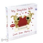 Personalised Boofle Shared Heart Crystal Glass Token - Image 5