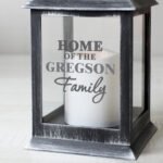 Personalised 'The Family' Rustic Black Plastic Light-up Lantern - Image 2