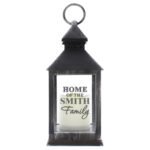 Personalised 'The Family' Rustic Black Plastic Light-up Lantern - Image 6