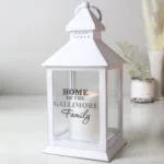 Personalised 'The Family' Rustic White Plastic Light-Up Lantern