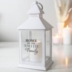 Personalised 'The Family' Rustic White Plastic Light-up Lantern - Image 3