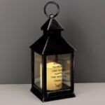 Personalised Antique Scroll Design Rustic Black Plastic Light-up Lantern - Image 3