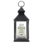 Personalised Antique Scroll Design Rustic Black Plastic Light-up Lantern - Image 8