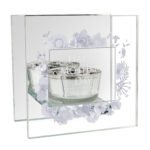 Personalised Soft Watercolour Design Mirrored Glass Tea Light Candle Holder - Image 5