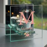 Personalised Floral Bouquet Design Mirrored Glass Tea Light Candle Holder - Image 3
